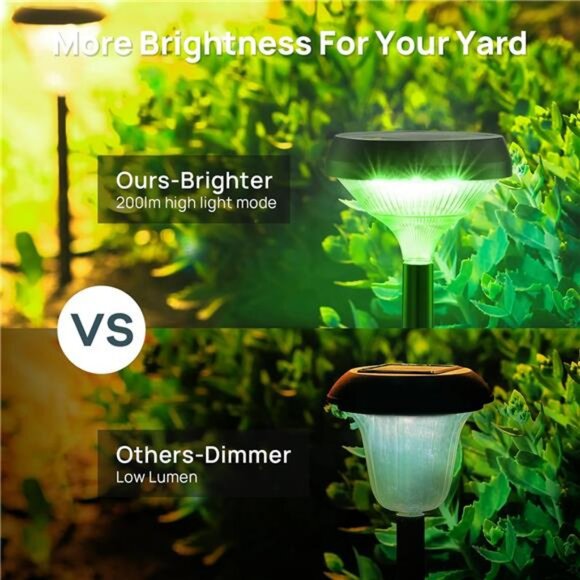 Solar Pathway Lights 8 Pack, Color Changing Halloween Decorations - Picture 5 of 7